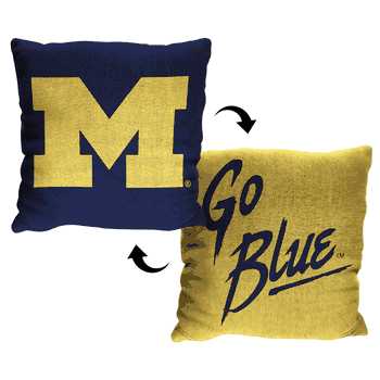 NCAA Invert Michigan Wolverines 2Pk Double Sided Jacquard Pillow