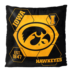 NCAA Iowa Connector Velvet Reverse Pillow 16x16 Inches