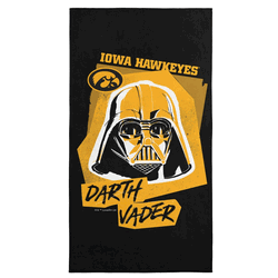 NCAA Iowa Darth Vader  Beach Towel 30 x 60 Inches