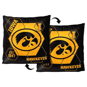 NCAA Iowa Hawkeyes Connector Velvet Reverse Pillow