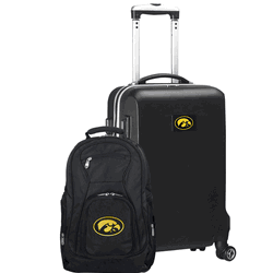 NCAA Iowa Hawkeyes Deluxe 2-Piece Backpack & Carry-On Set
