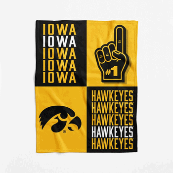 NCAA Iowa Hawkeyes Domino Swaddle Blanket 40x50 inches