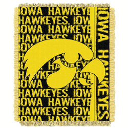 NCAA Iowa Hawkeyes Double Play Jacquard Throw