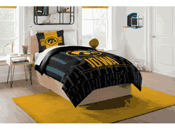 NCAA Iowa Hawkeyes Modern Take Twin Comforter Set