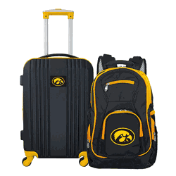 NCAA Iowa Hawkeyes Premium 2-Piece Backpack & Carry-On Set