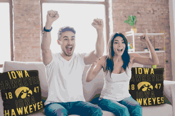 NCAA Iowa Hawkeyes Stacked Pillow