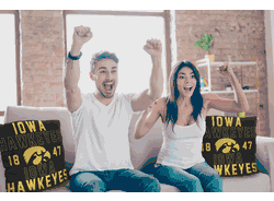 NCAA Iowa Hawkeyes Stacked Pillow