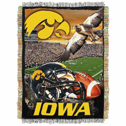 NCAA Iowa Homefield Advantage Woven Tapestry Throw Blanket 48x60 Inches