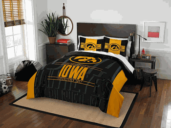 NCAA Iowa Modern Take F/Q Comforter Set