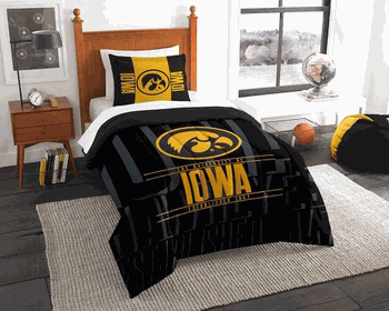 NCAA Iowa Modern Take Twin Comforter Set