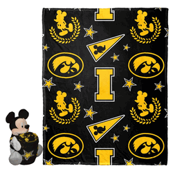 NCAA Iowa Pennant Mickey Hugger Pillow & Silk Touch Throw Set
