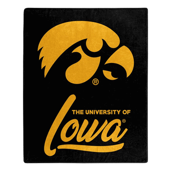NCAA Iowa Signature Raschel Throw Blanket 50x60 Inches
