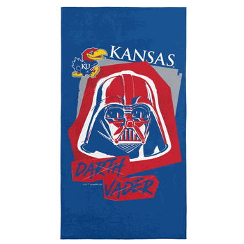NCAA Kansas Darth Vader  Beach Towel 30 x 60 Inches