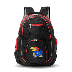 NCAA Kansas Jayhawks 19" Premium Laptop Backpack with Colored Trim