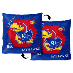 NCAA Kansas Jayhawks Connector Velvet Reverse Pillow