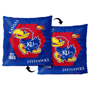 NCAA Kansas Jayhawks Connector Velvet Reverse Pillow