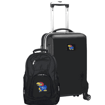 NCAA Kansas Jayhawks Deluxe 2-Piece Backpack & Carry-On Set