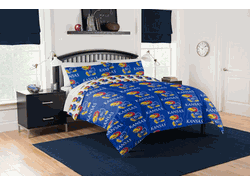 NCAA Kansas Jayhawks Full Rotary Bed In A Bag Set