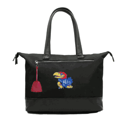 NCAA Kansas Jayhawks Laptop Tote Bag with Colored Zipper Pull Accessory