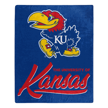 NCAA Kansas Jayhawks Signature Raschel Throw