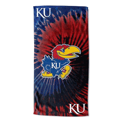 NCAA Kansas Pyschedelic Beach Towel