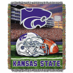 NCAA Kansas State Homefield Advantage Woven Tapestry Throw Blanket 48x60 Inches