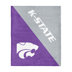NCAA Kansas State Wildcats Halftone Silk Touch Throw Blanket 46x60 inches