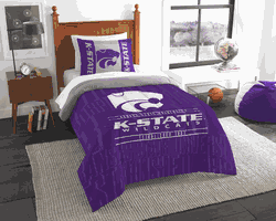 NCAA Kansas State Wildcats Modern Take Twin Comforter Set