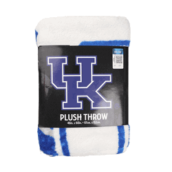 NCAA Kentucky Section Micro Raschel Throw Blanket 46x60 Inches