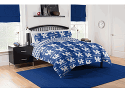 NCAA Kentucky Wildcats Rotary Queen Bed In K Bag Set