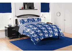NCAA Kentucky Wildcats Wildcats Rotary Queen Bed In K Bag Set