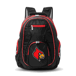 NCAA Louisville Cardinals 19" Premium Laptop Backpack with Colored Trim