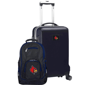 NCAA Louisville Cardinals Deluxe 2-Piece Backpack & Carry-On Set