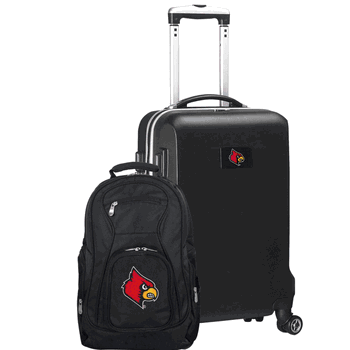 NCAA Louisville Cardinals Deluxe 2-Piece Backpack & Carry-On Set