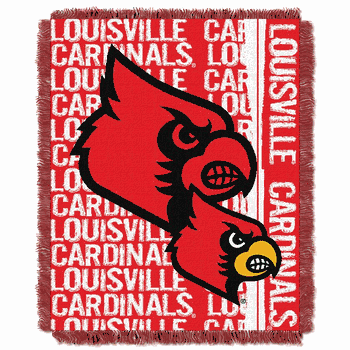 NCAA Louisville Cardinals Double Play Jacquard Throw