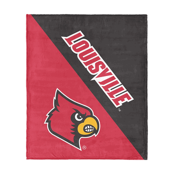NCAA Louisville Cardinals Halftone Silk Touch Throw Blanket 46x60 inches
