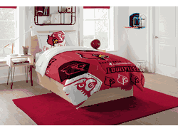 NCAA Louisville Cardinals Hexagon Twin Comforter Set