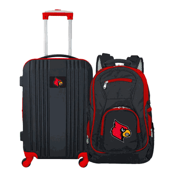 NCAA Louisville Cardinals Premium 2-Piece Backpack & Carry-On Set