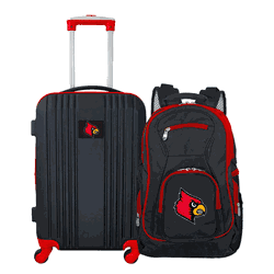 NCAA Louisville Cardinals Premium 2-Piece Backpack & Carry-On Set