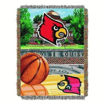 NCAA Louisville Homefield Advantage Woven Tapestry Throw Blanket 48x60 Inches