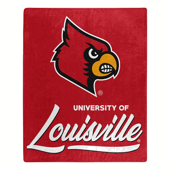 NCAA Louisville Signature Raschel Throw Blanket 50x60 Inches