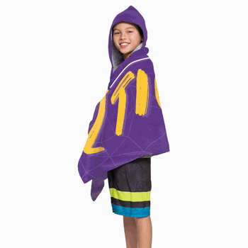 NCAA LSU Louisiana State Youth Hooded Beach Towel 21x51 Inches