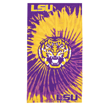 NCAA LSU Psychedelic Beach Towel 30x60 Inches