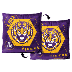 NCAA LSU Tigers Connector Velvet Reverse Pillow