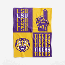 NCAA LSU Tigers Domino Swaddle Blanket 40x50 inches