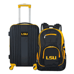 NCAA LSU Tigers Premium 2-Piece Backpack & Carry-On Set