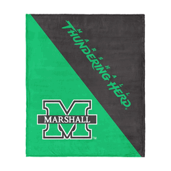 NCAA Marshall Thundering Herd Halftone Silk Touch Throw Blanket 46x60 inches