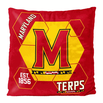 NCAA Maryland Connector Velvet Reverse Pillow 16x16 Inches