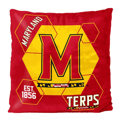 NCAA Maryland Connector Velvet Reverse Pillow 16x16 Inches