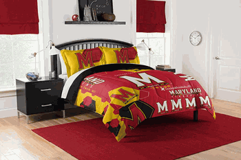 NCAA Maryland Hexagon Take F/Q Comforter Set